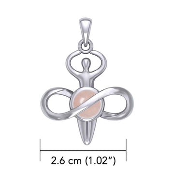 Peter Stone Eternal Light of Goddess Silver Pendant with Gem TPD6176 - Jewelry